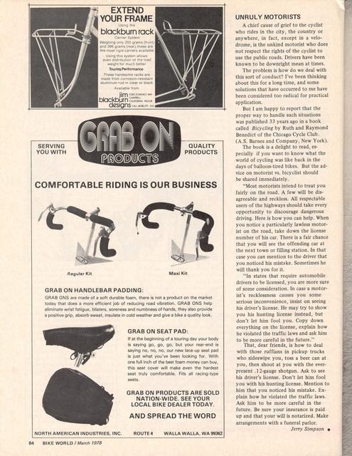 <---------- Bike World 03-1978 ----------> Mercian Custom