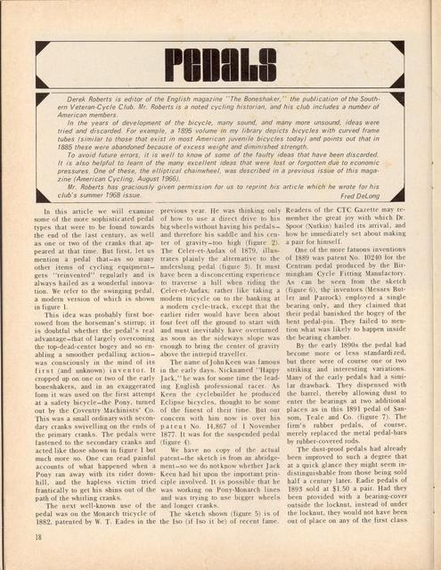 <------ Bicycling Magazine 03-1969 ------> Evolution Of The Pedal