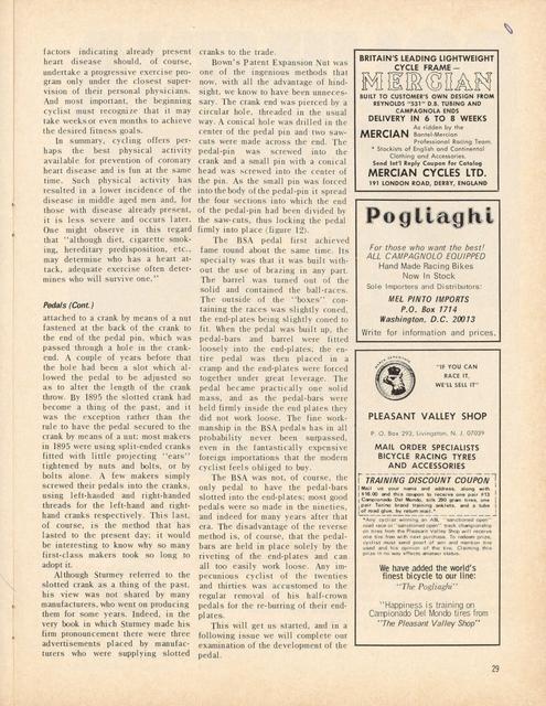 <------ Bicycling Magazine 03-1969 ------> Evolution Of The Pedal