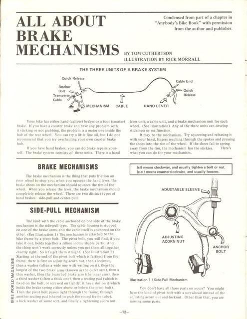 <---------- Bike World 02-1972 ----------> All About Brake Mechanisms