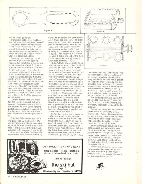 <------ Bicycling Magazine 03-1972 ------> Innovative Pedals