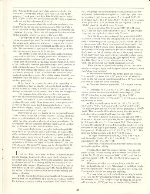 <---------- Bike World 06-1972 ----------> Correct Gear Ratios
