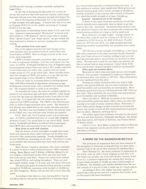 <---------- Bike World 12-1972 ----------> What Makes A Bicycle Good?