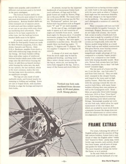 <---------- Bike World 02-1973 ----------> Getting To Know Your Frame