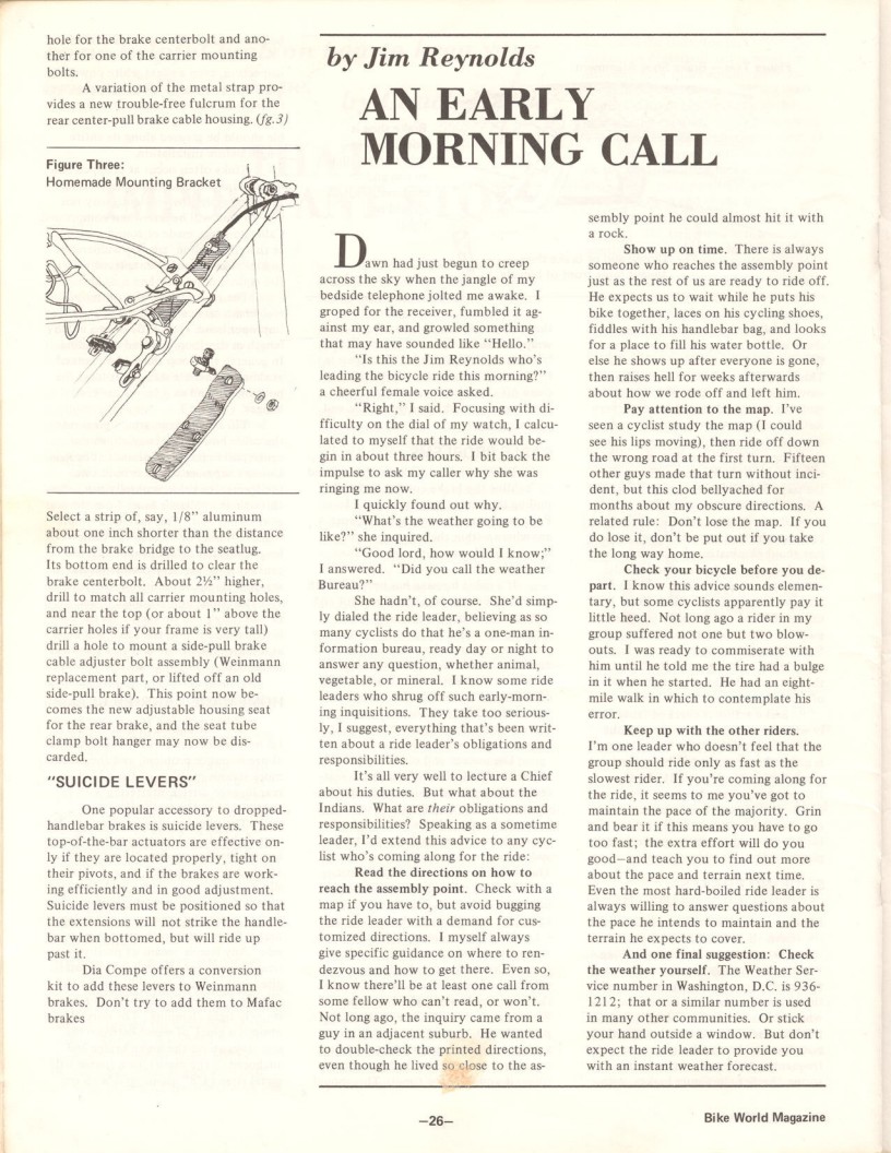 <---------- Bike World 02-1973 ----------> That Important Stop