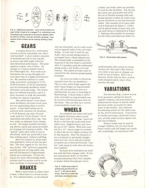 <---------- Bike World 04-1973 ----------> On Making A Tandem