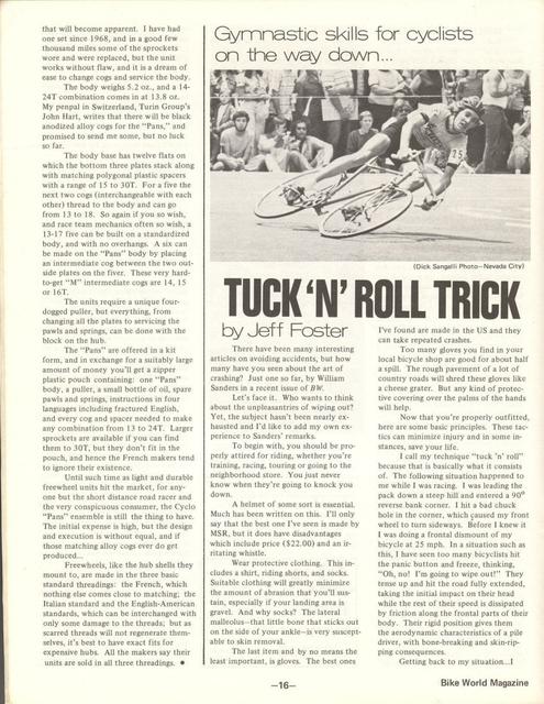 <---------- Bike World 11-1974 ----------> All About Components - Part 6 - Freewheels