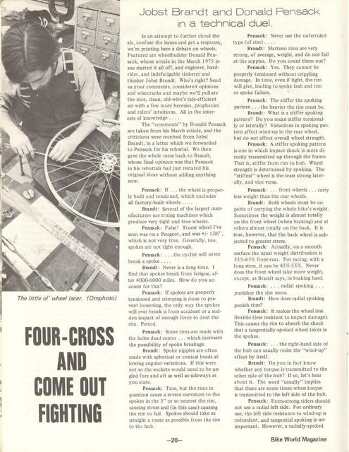 <---------- Bike World 07-1975 ----------> Jobst Brandt And Donald Pensack In A Technical Dual