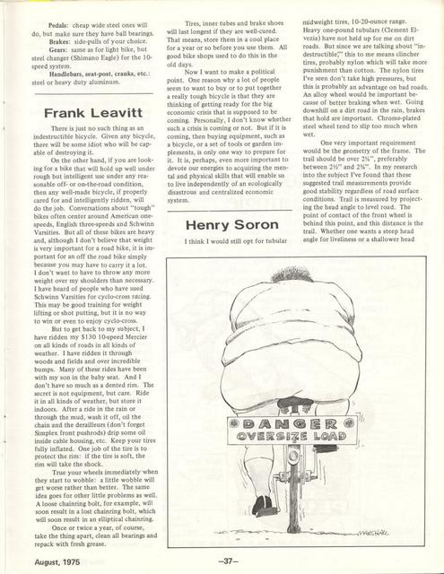 <---------- Bike World 08-1975 ----------> Building The Ultimate Tough Bike