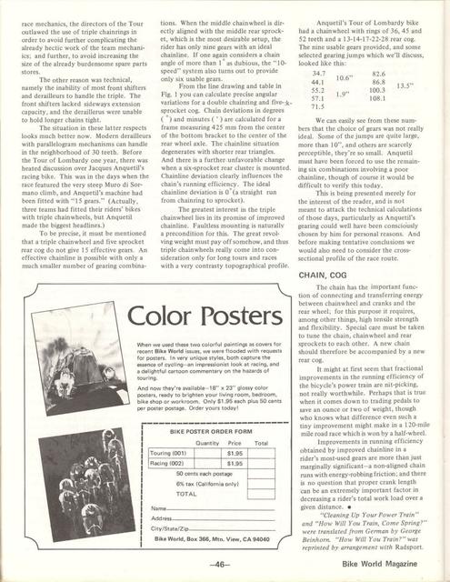 <---------- Bike World 11-1975 ----------> Cleaning Up Your Drive Train