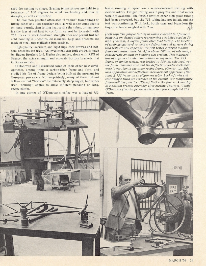 <------ Bicycling Magazine 03-1976 ------> Better Than 531?  Reynolds 753