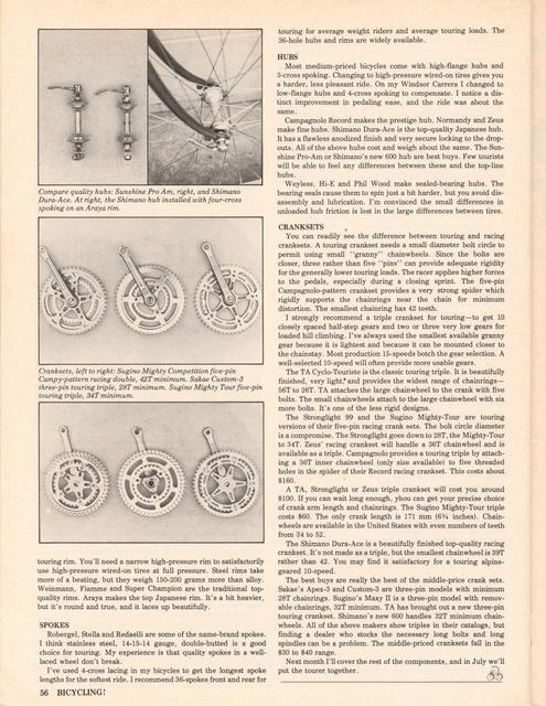 <------ Bicycling Magazine 05-1976 ------> Build Your Own Super Tourer - Part 1