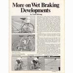 <------- Bicycling Magazine 10-1976 -------> More On Wet Braking Developments