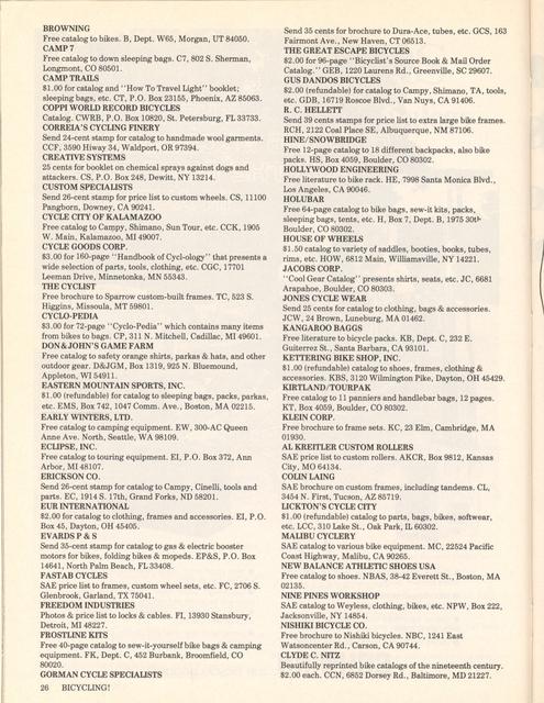 <------ Bicycling Magazine 11-1976-------> Wish Books - More Than 90 Current Catalogs To Dream Over