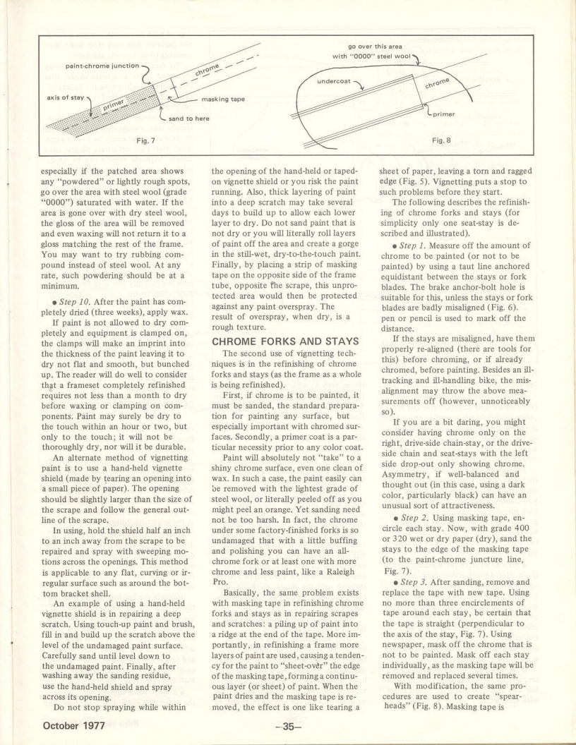 <---------- Bike World 10-1977 ----------> Frame Repairing And Refinishing With Finesse