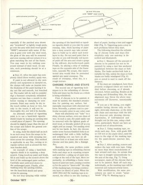 <---------- Bike World 10-1977 ----------> Frame Repairing And Refinishing With Finesse