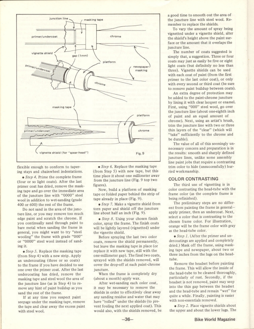 <---------- Bike World 10-1977 ----------> Frame Repairing And Refinishing With Finesse