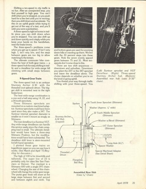 <------ Bicycling Magazine 04-1978 ------> The Ultimate City Bicycle