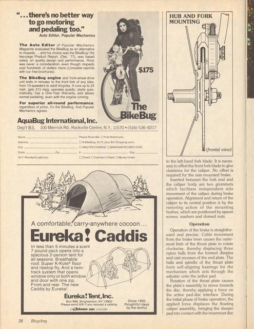 <------ Bicycling Magazine 03-1979 ------> A Truly All-Weather Brake