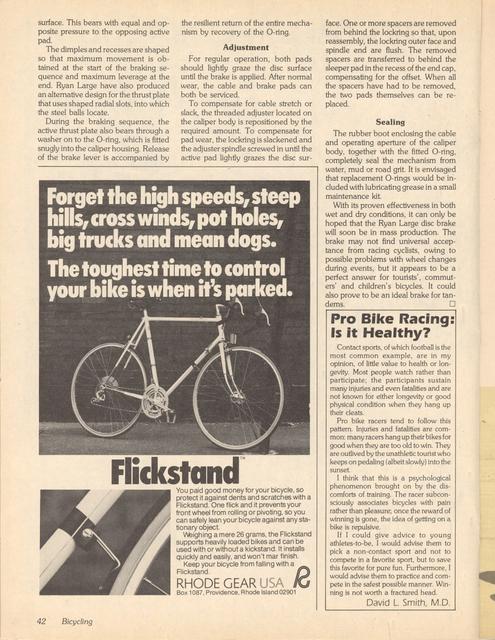 <------ Bicycling Magazine 03-1979 ------> A Truly All-Weather Brake