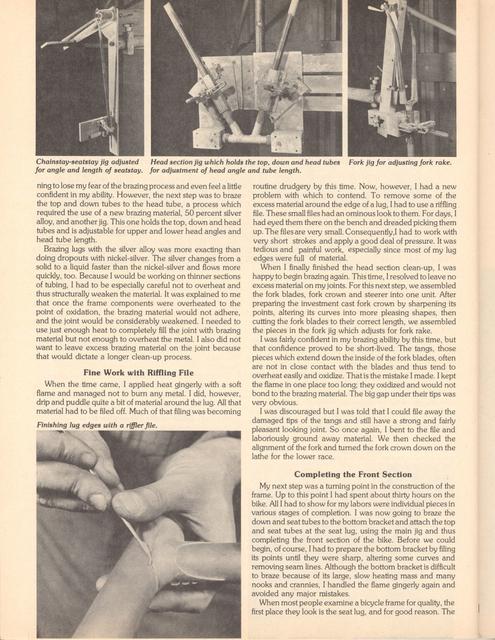 <------ Bicycling Magazine 03-1979 ------> 50 Hours With A Master Builder