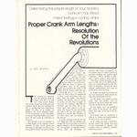 <---------- Bike World 09-1979 ----------> Proper Crank Arm Lengths - Resolution Of The Revolutions