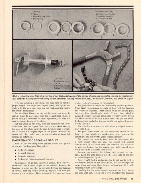 <---------- Bike World 01-1980 ----------> Use Winter To Put Spring Into Your Bike