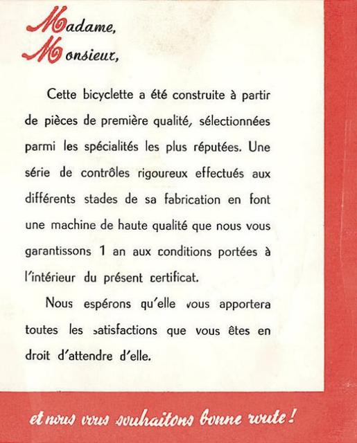 MICMO Guarantee Card (1973)
