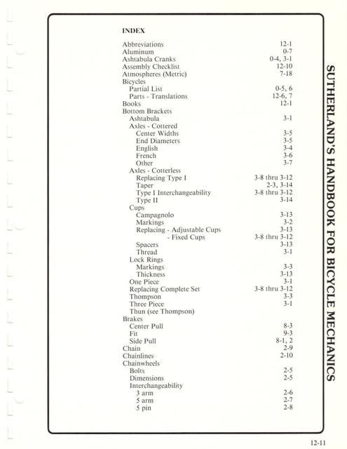 Sutherland’s Handbook For Bicycle Mechanics (2nd Edition)