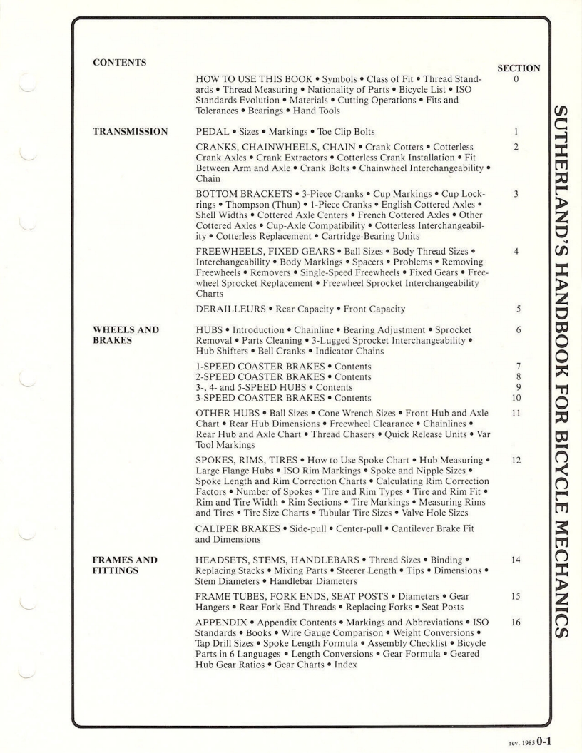 Sutherland’s Handbook For Bicycle Mechanics (3rd Edition)