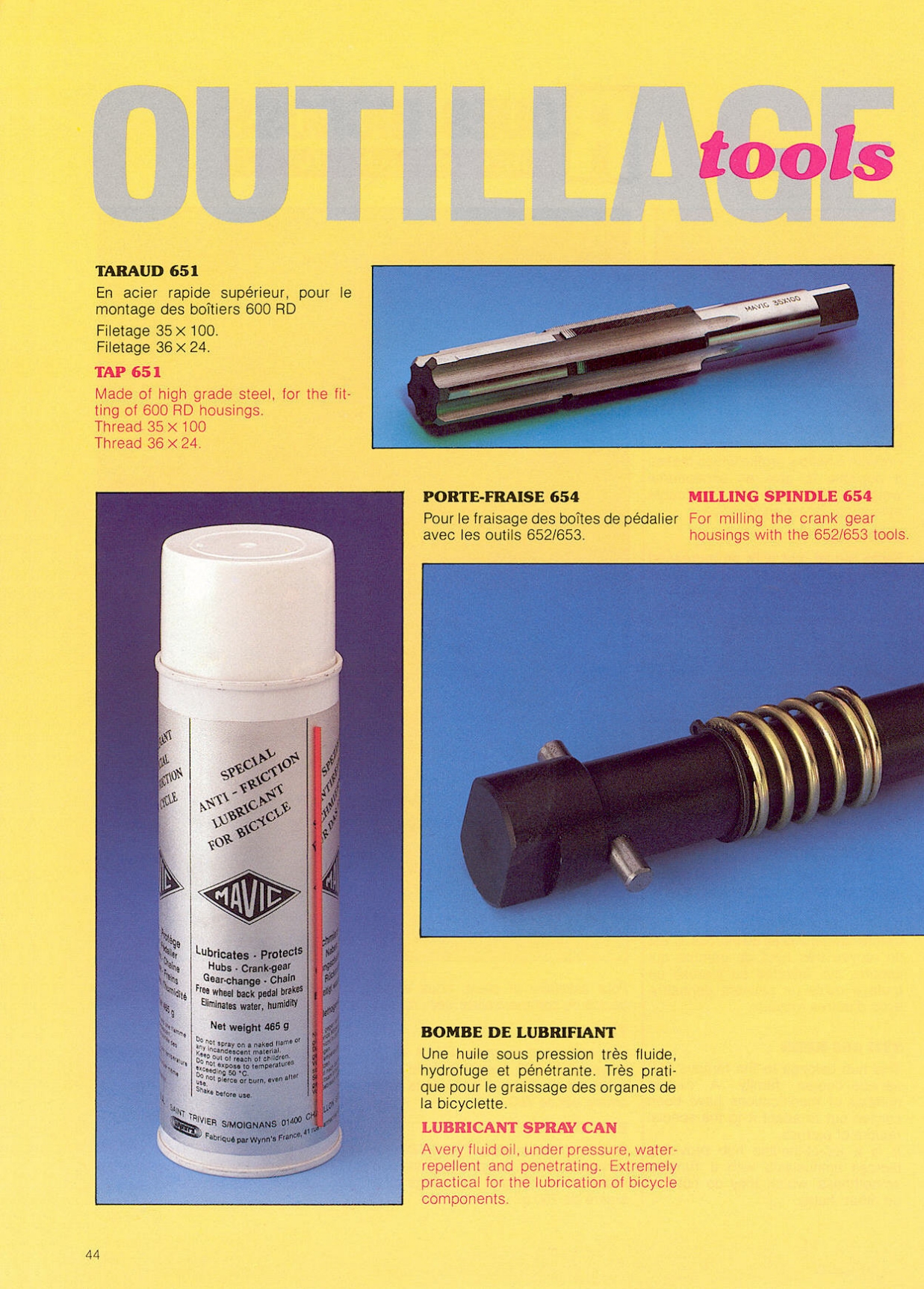 MAVIC catalog (1984-1985)