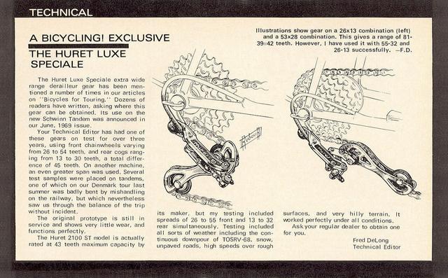 Huret Luxe Special rear derailleur (09-1969)