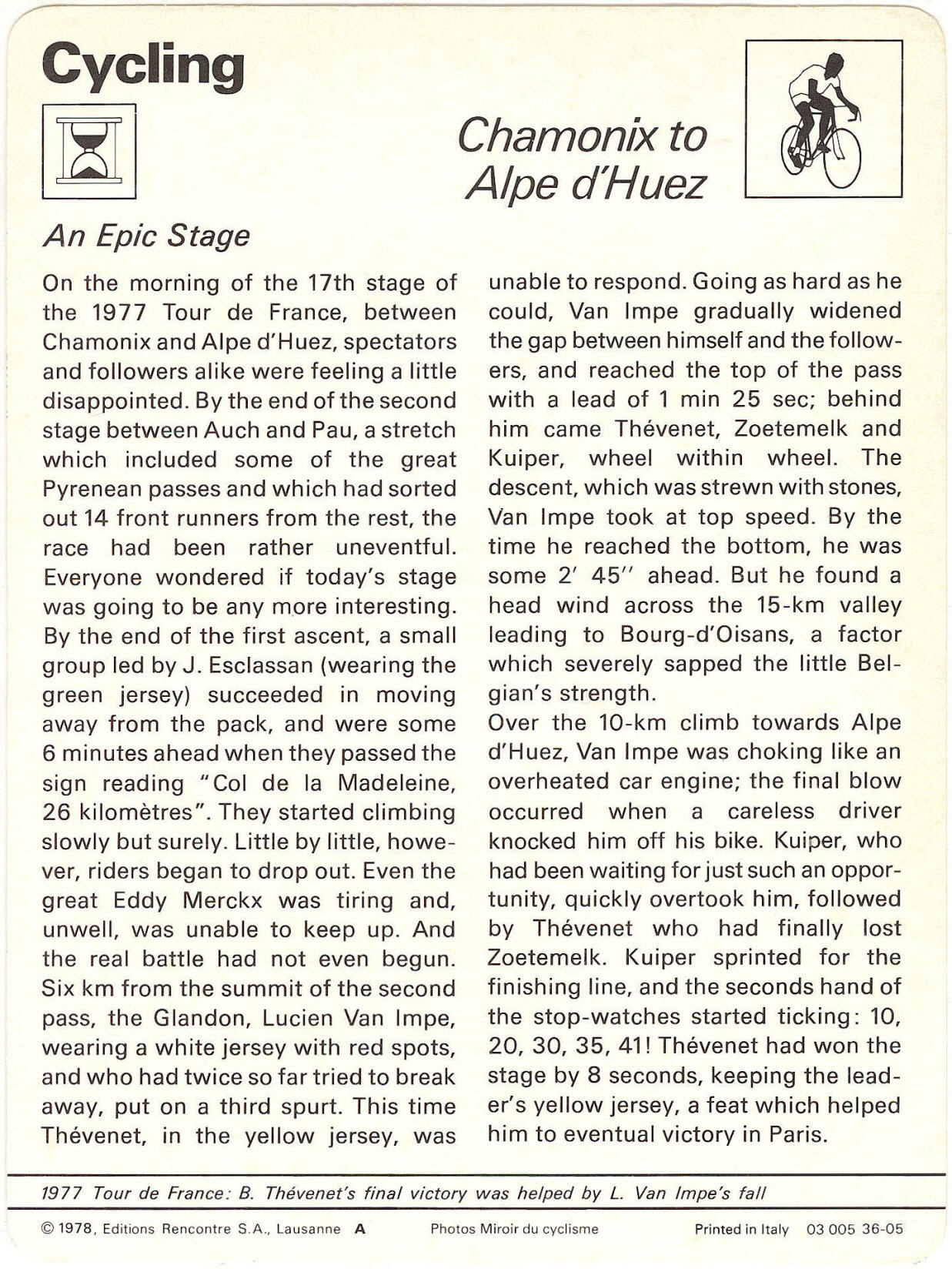 Bernard Thevenet (1975) - Back