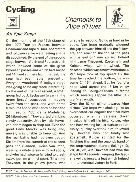 Bernard Thevenet (1975) - Back