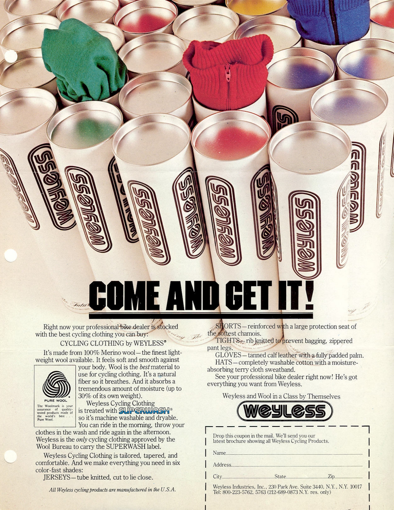 Weyless clothing brochures (1976)