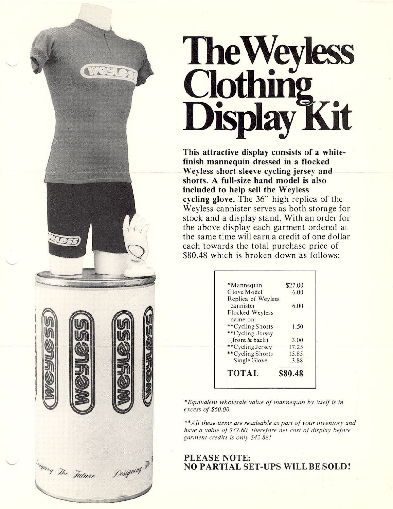 Weyless clothing brochures (1976)