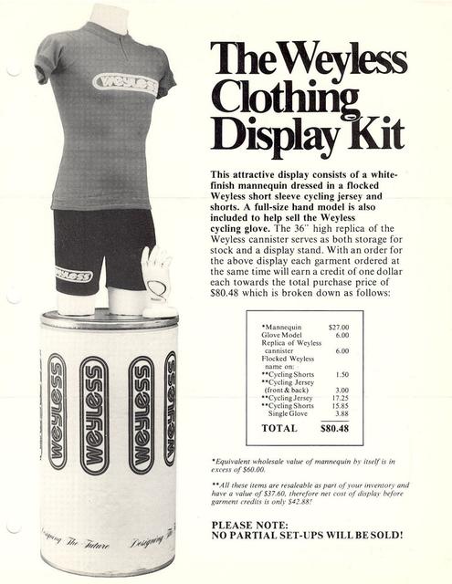 Weyless clothing brochures (1976)
