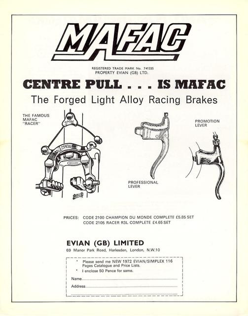 MAFAC Racer advertisement (05-1972)