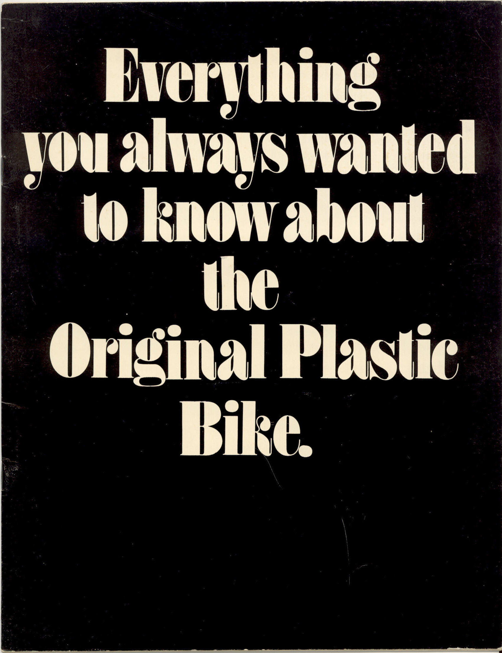 Original Plastic Bike catalog (1973)