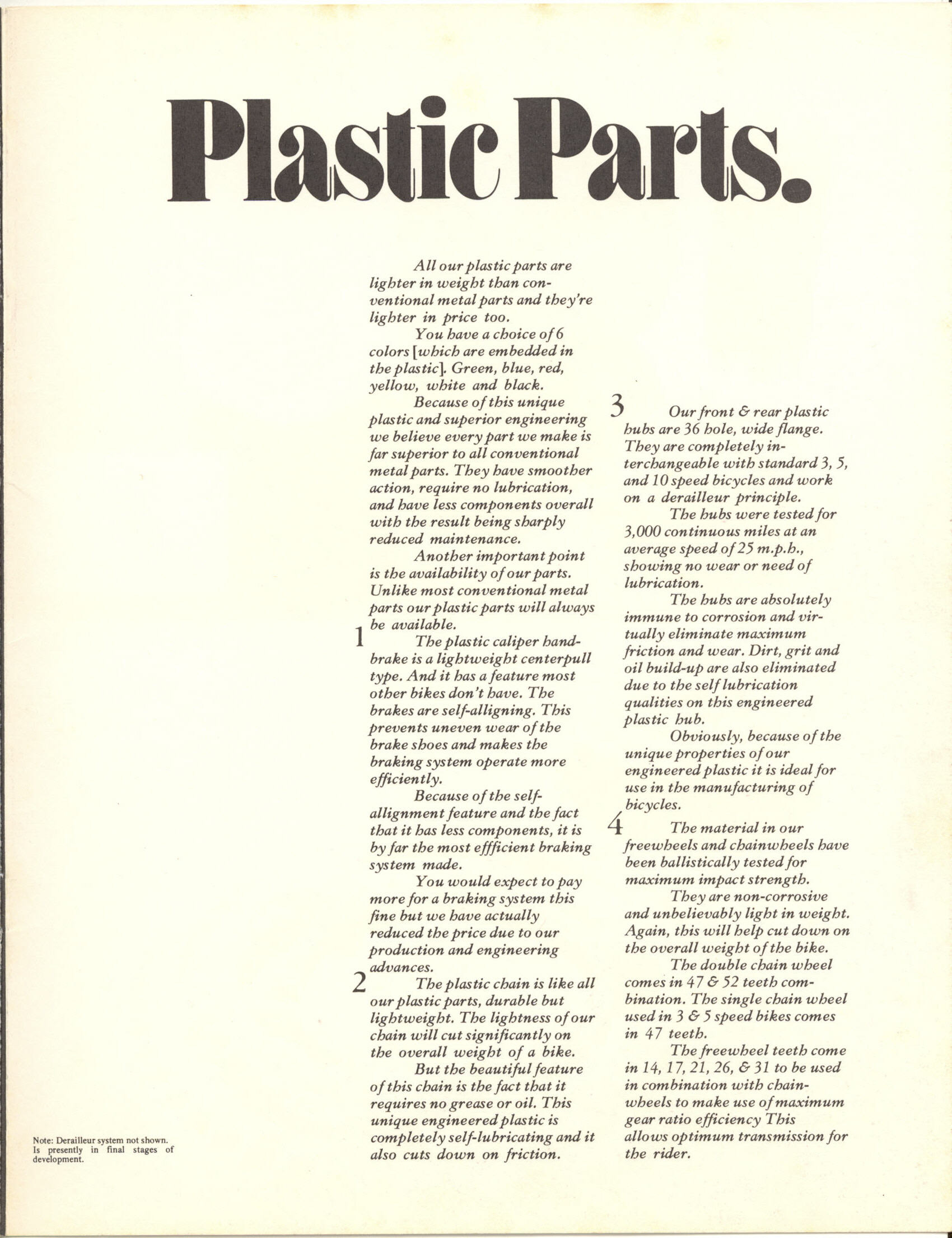 Original Plastic Bike catalog (1973)