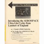 <------ Bicycling Magazine 11-1972 ------> Lambert / Viking / Reg Harris