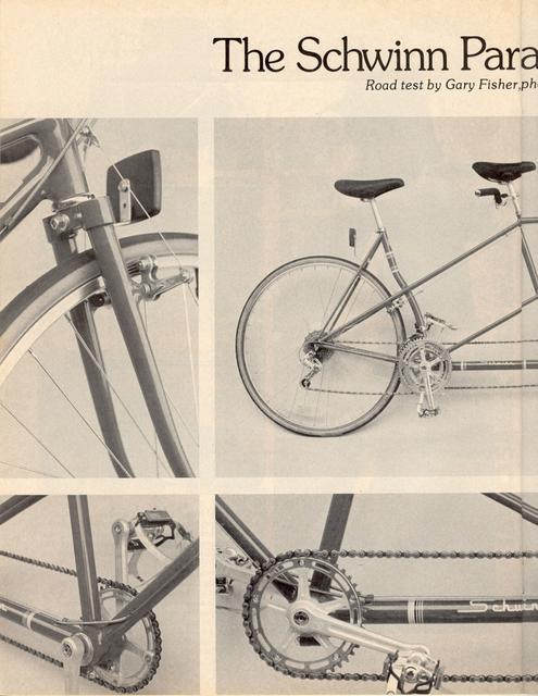 <------ Bicycling Magazine 07-1977 ------> Schwinn Paramount Tandem