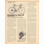 <-- Bicycling Magazine 11-1979 --> Schwinn Le Tour IV