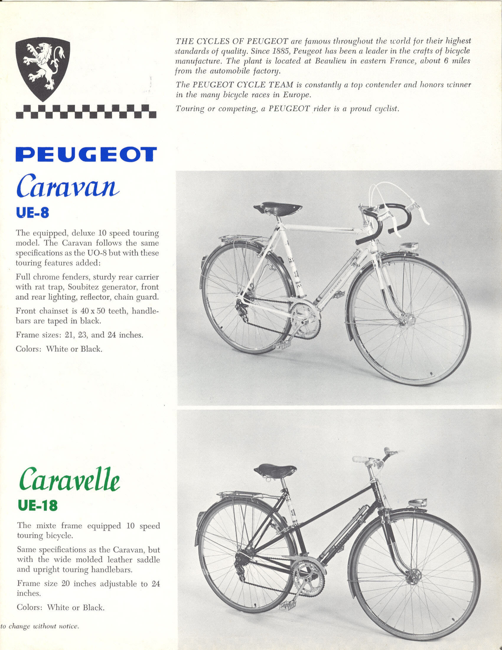 Peugeot catalog (1971)