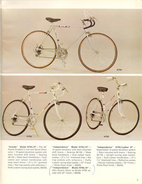 Huffy catalog (1973)
