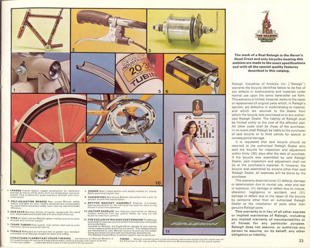 Raleigh catalog (1973)