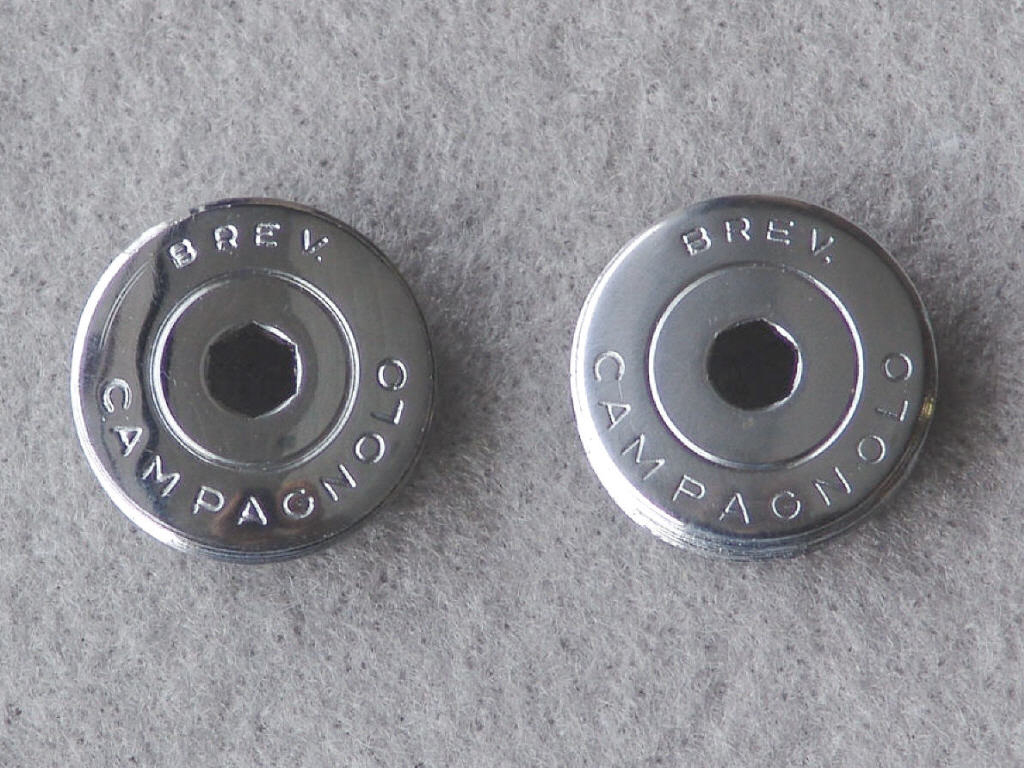 <------------------ SOLD ------------------> Campagnolo crank arm dust caps - post 1977 (NOS)