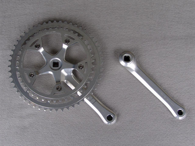 <------------------- SOLD -----------------> Campagnolo Triomphe crankset - 42/52 double - 116 mm BCD  (USED)