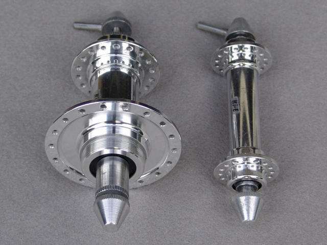 <------------------ SOLD ------------------> Hi-E Engineering ensemble - hubs / QRs / rims (NOS / USED)