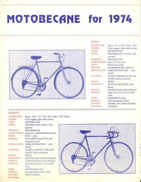 Motobecane brochure (1974)